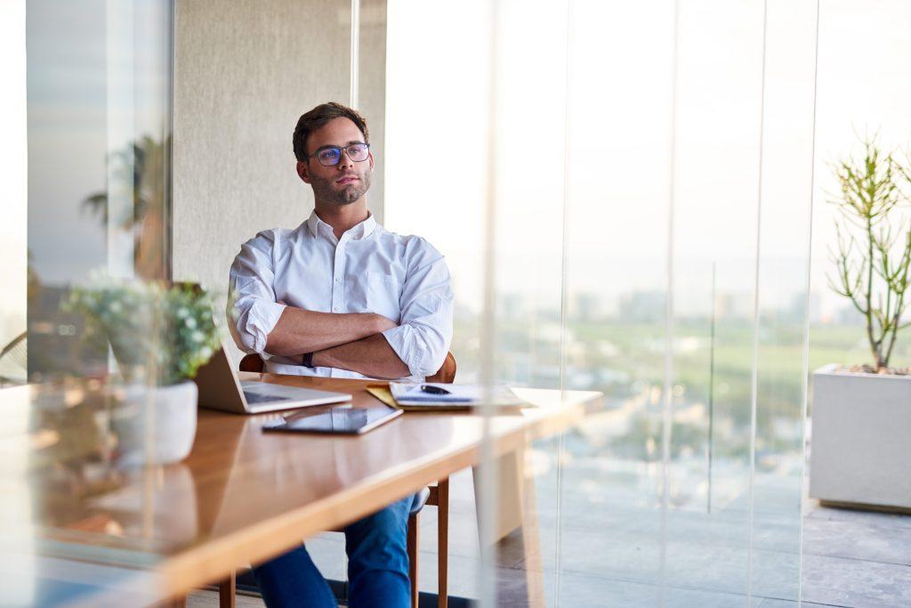 Virtual CFO working remotely on a laptop during a client financial review